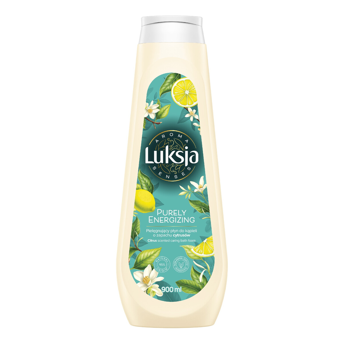 Luksja Aroma Senses Purely Energizing Pielęgnujący płyn do kąpieli o zapachu cytrusów 900ml