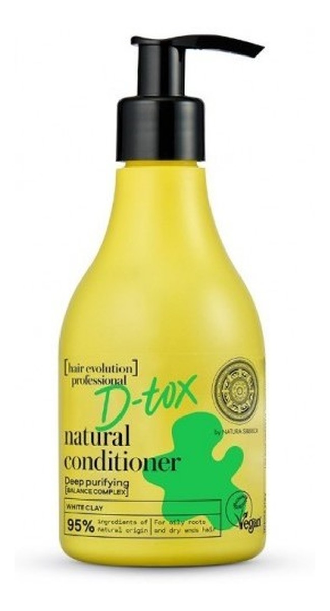 Naturalna wegańska odżywka do włosów przetłuszczających się u nasady i suchych na końcówkach D-Tox głębokie oczyszczenie Hair Evolution