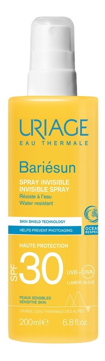Bariesun invisible spray wodoodporny spray przeciwsłoneczny spf30