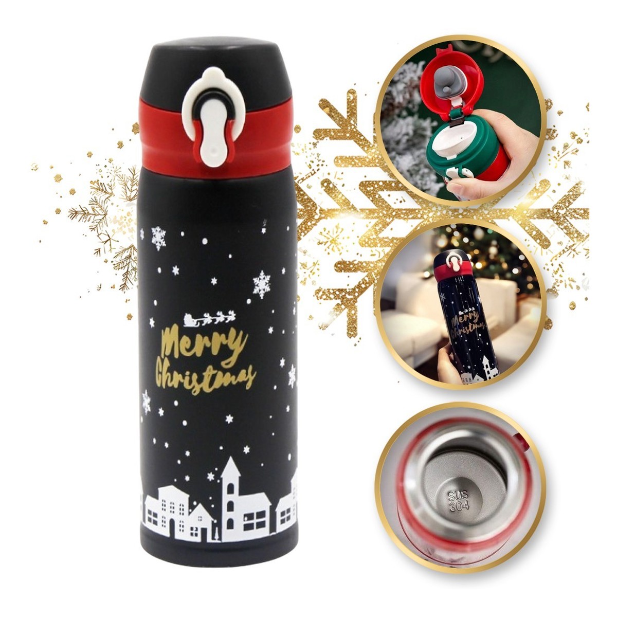 Ecarla Kubek termiczny świąteczny 500ml