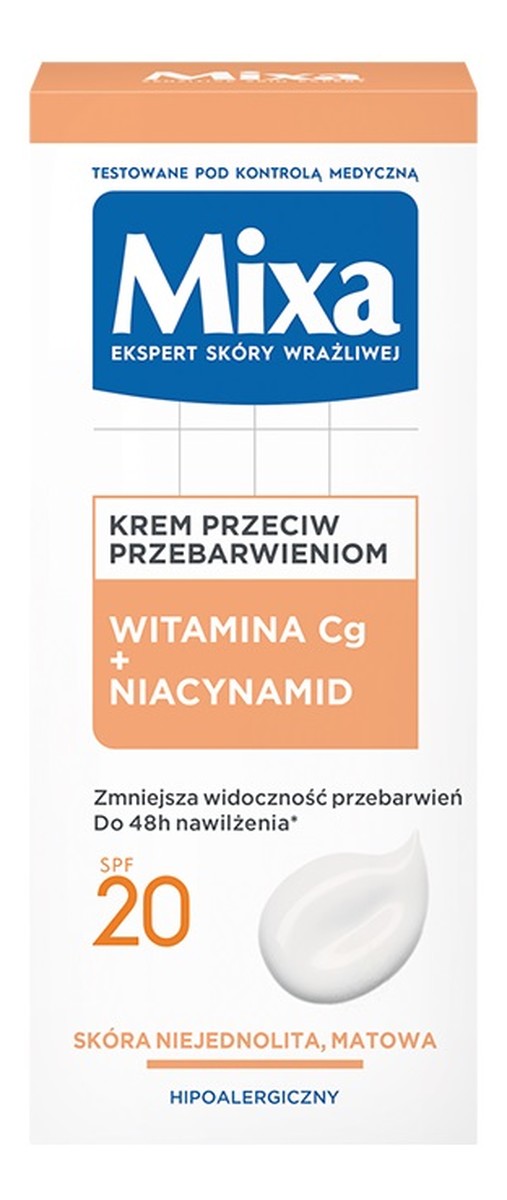 Krem do twarzy przeciw przebarwieniom witamina c + niacynamid 50ml