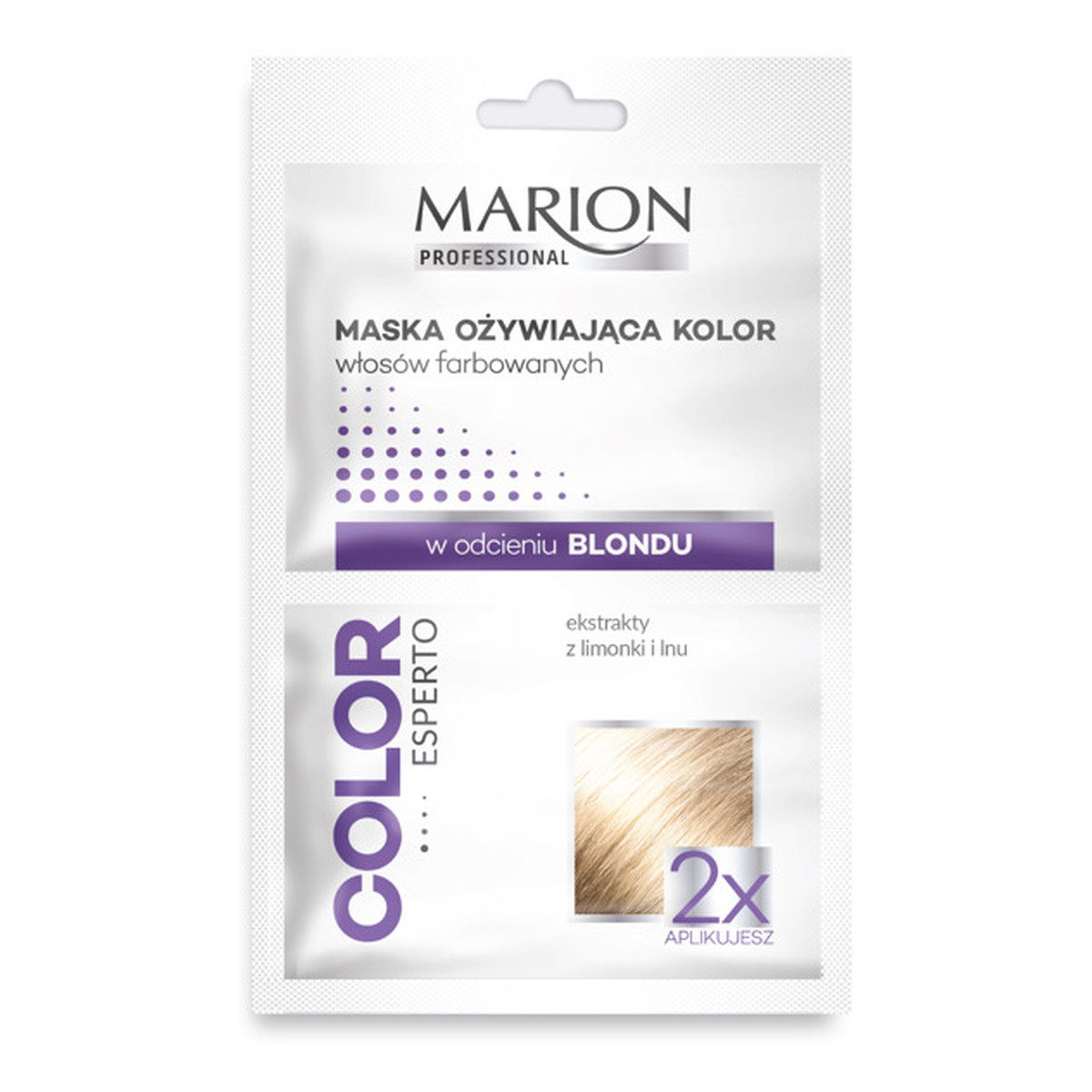 Marion Maxi Color Regenerująca Maska Ożywiająca Do Włosów Farbowanych w Odcieniu Blond 2x20ml 40ml