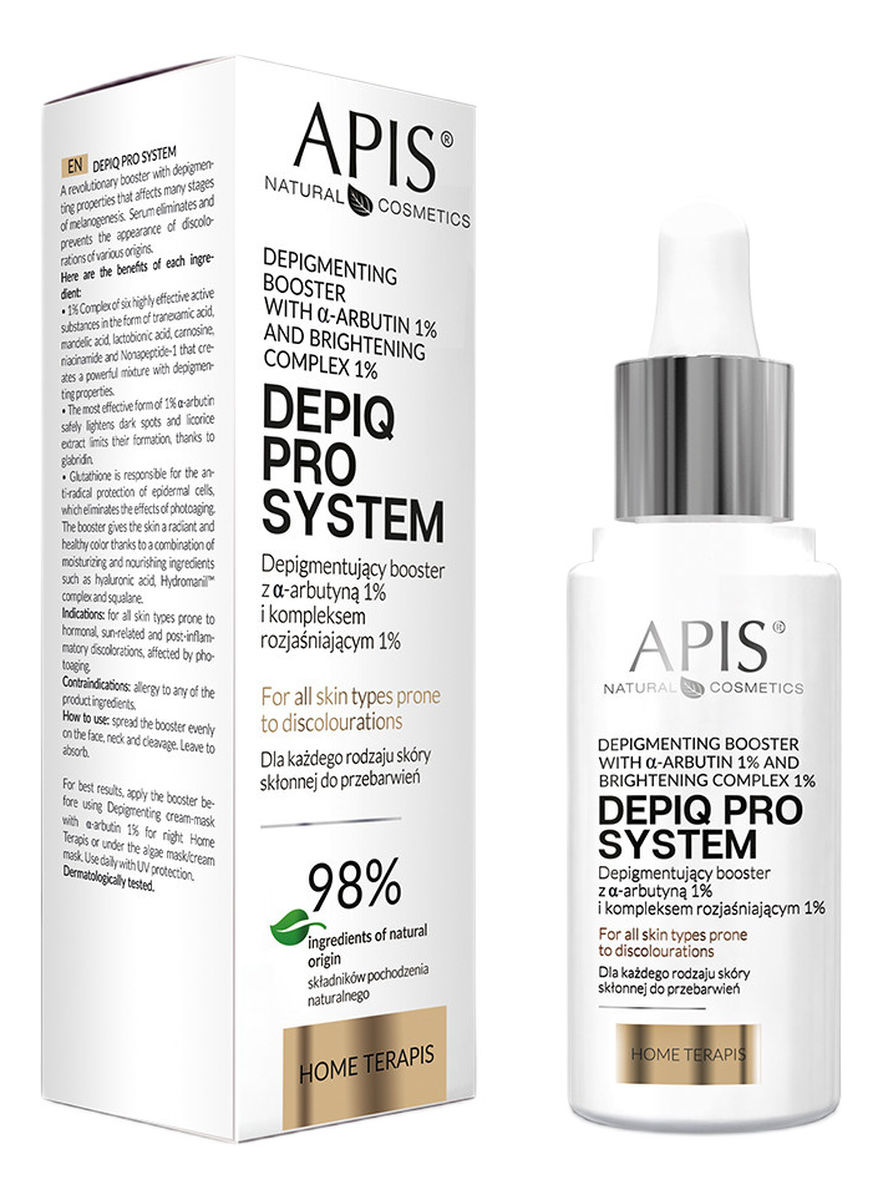 Depiq pro system depigmentujący booster z α-arbutyną 1% i kompleksem rozjaśniającym 1%