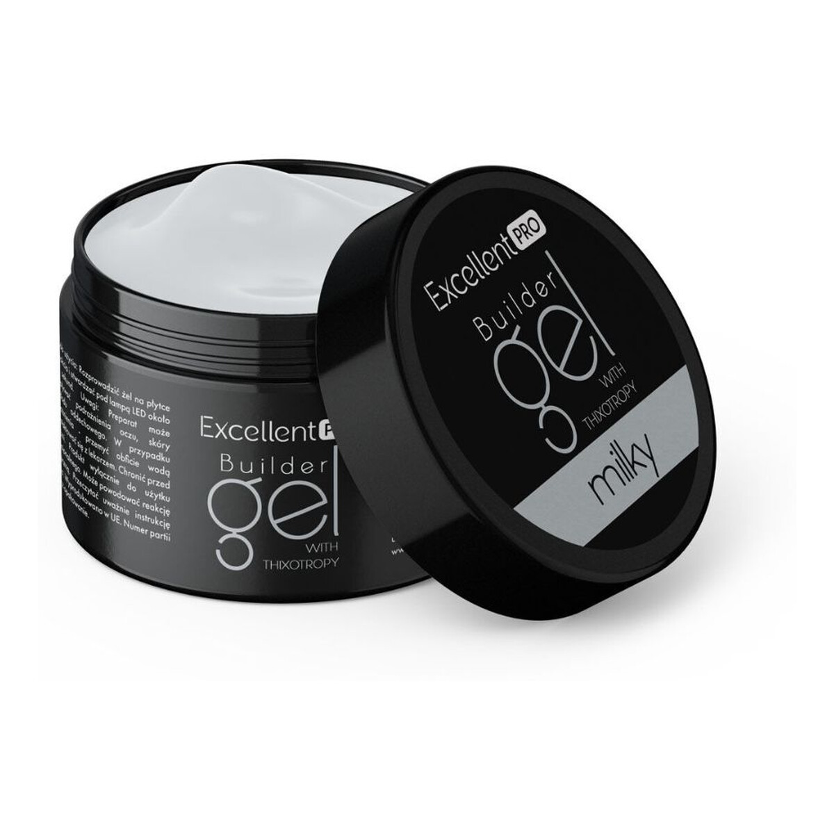 Excellent PRO Builder Gel With Thixotropy Żel budujący milky 15g