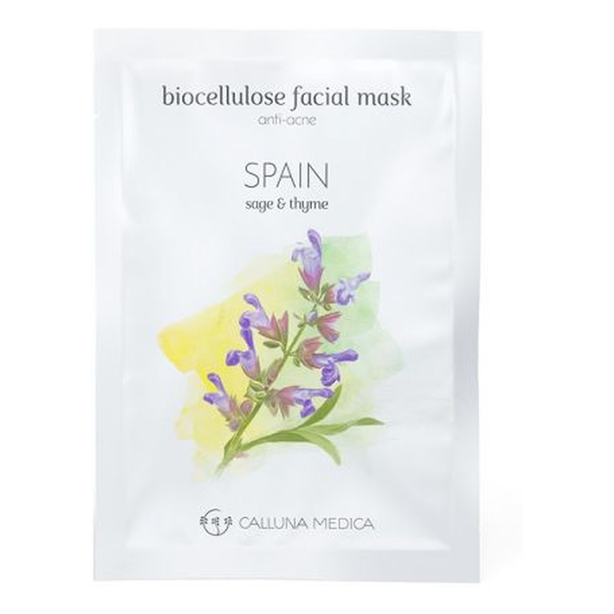 Calluna Medica Spain znti-Acne Biocellulose Facial Mask przeciwtrądzikowa maseczka z biocelulozy Sage & Thyme 12ml