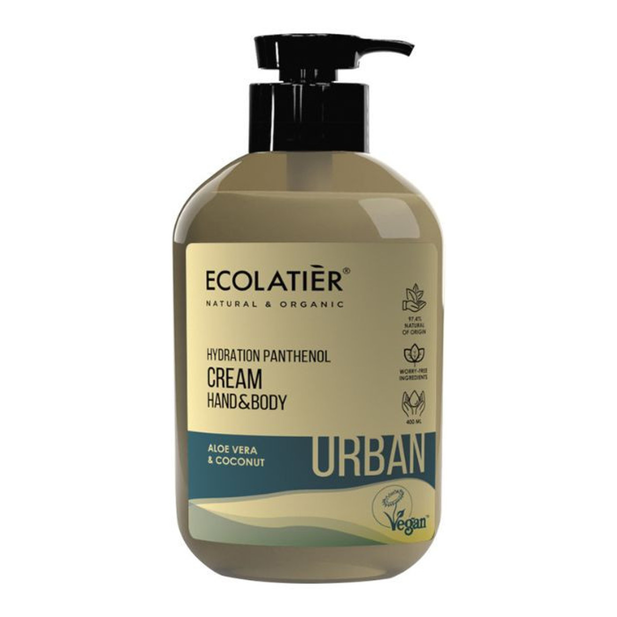 Ecolatier Urban Nawilżający krem ​​do rąk i ciała z pantenolem 400ml