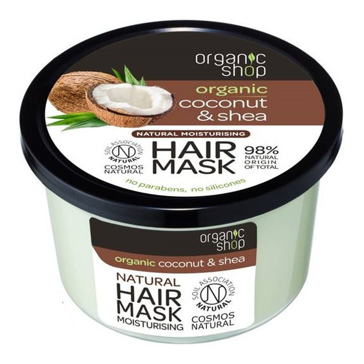 Organic Shop Nawilżająca maska do włosów Organiczny Kokos & Shea 250ml