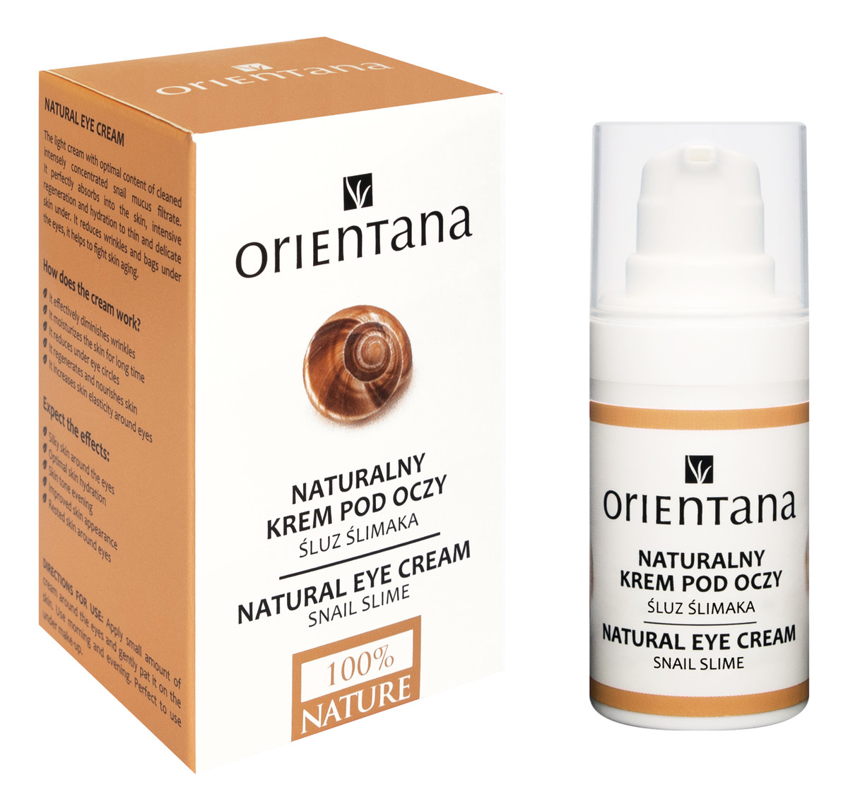 Naturalny krem pod oczy ze śluzem ślimaka