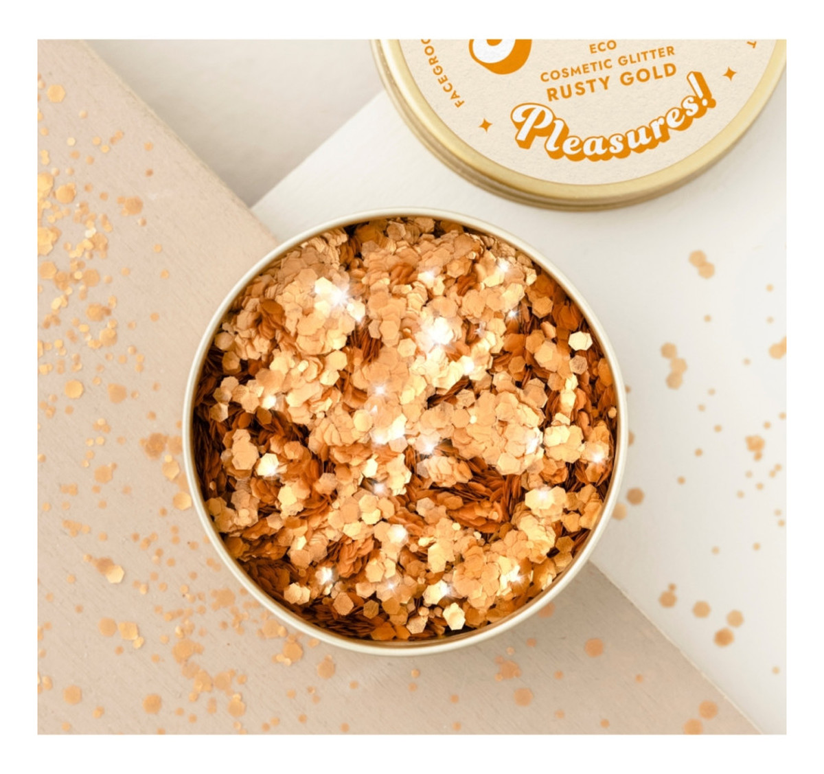 Bio brokat do zdobienia twarzy i ciała - RUSTY GOLD