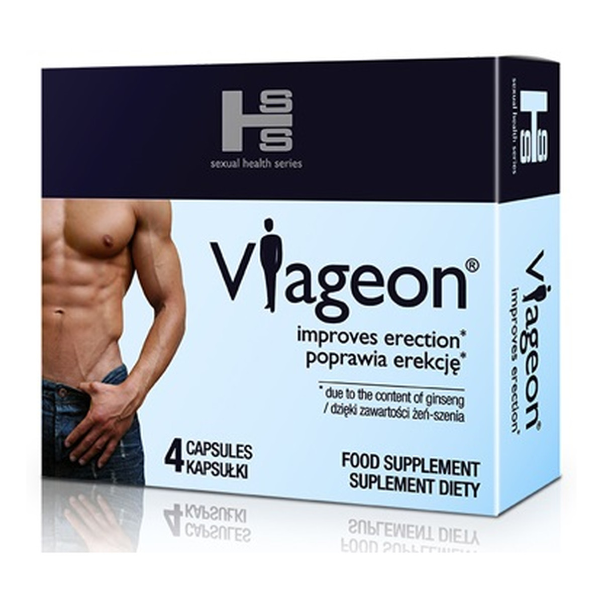 Sexual Health Series Viageon poprawia erekcję suplement diety 4 kapsułki