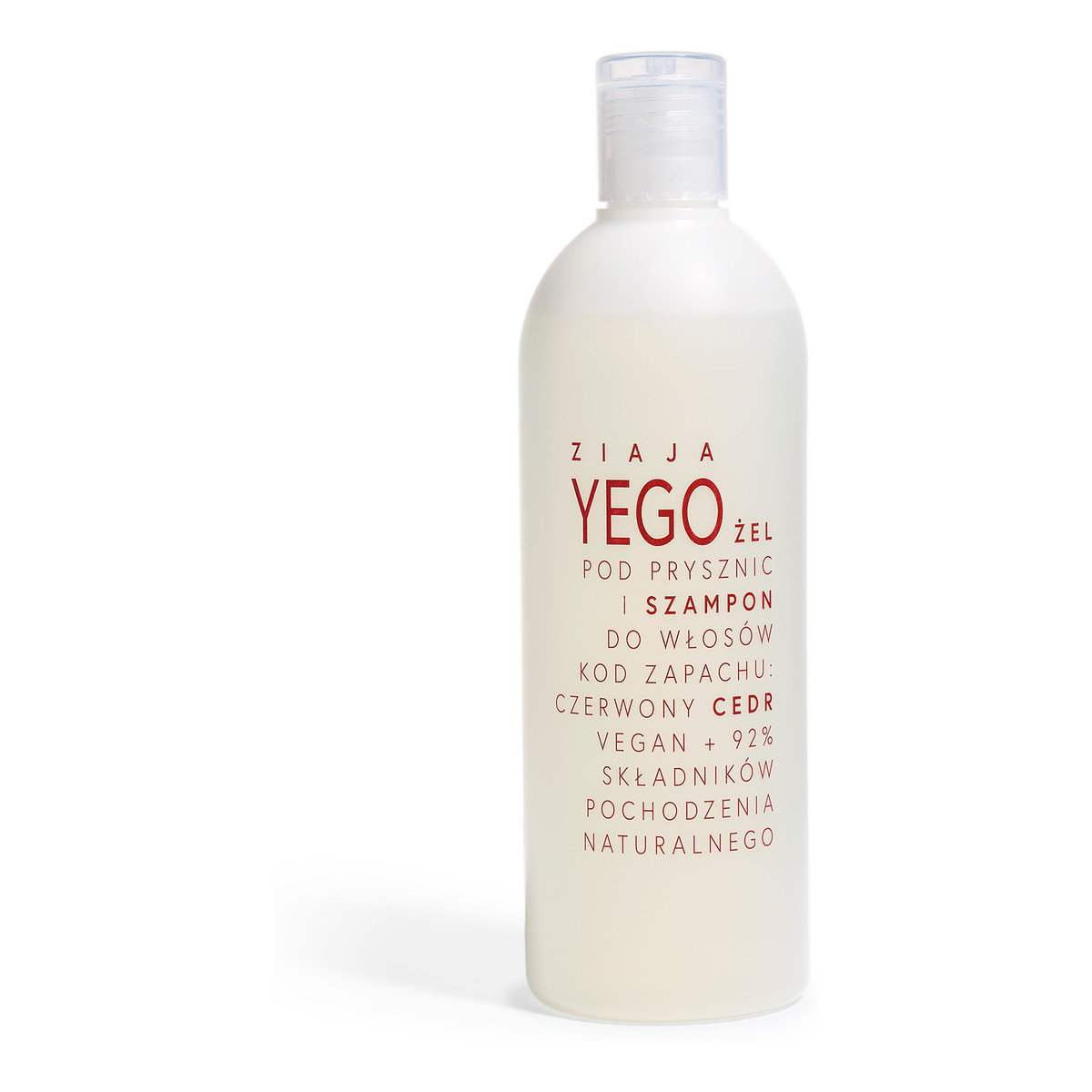 Ziaja Yego Żel pod prysznic i szampon do włosów Czerwony cedr 400ml