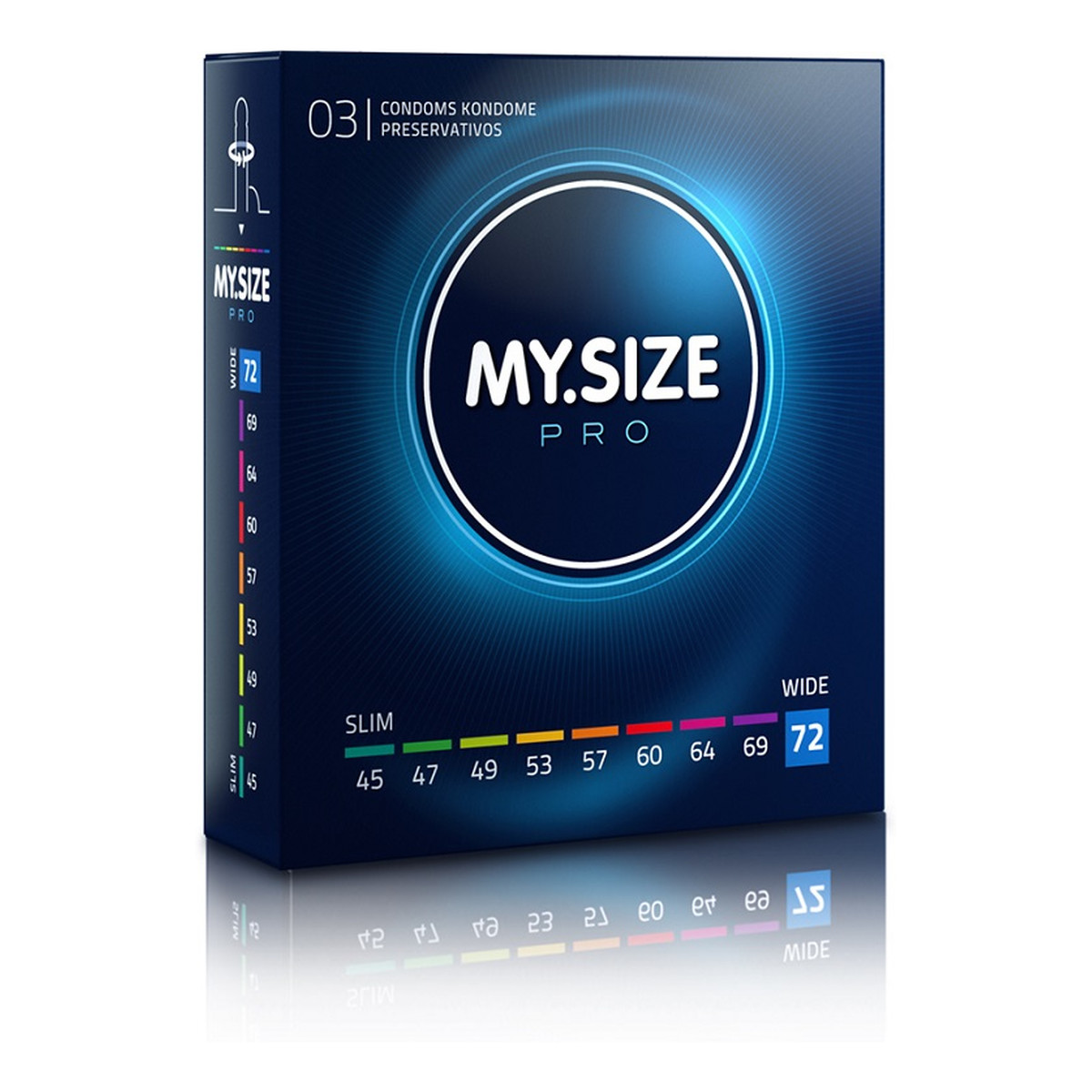 My.Size Pro Condoms prezerwatywy 72mm 3szt