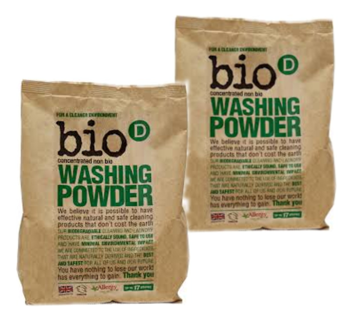 Skoncentrowany hipoalergiczny niebiologiczny proszek do prania 2x1kg