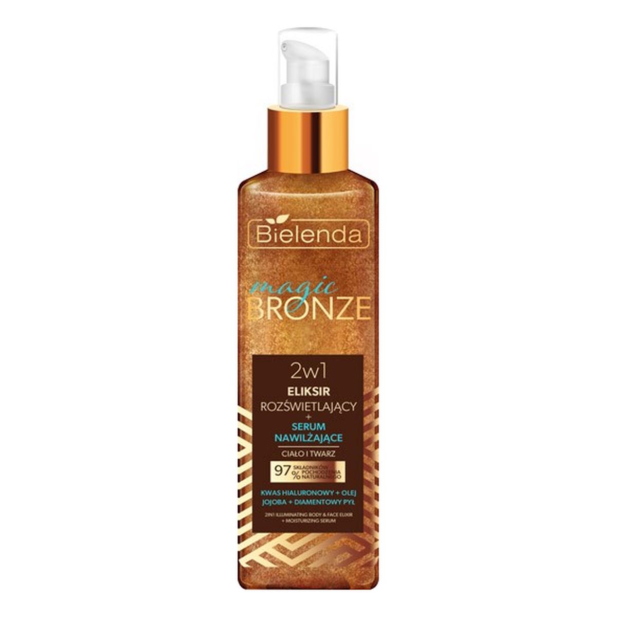 Bielenda Magic bronze eliksir rozświetlający + serum nawilżające 2w1 do twarzy i ciała 150 ml