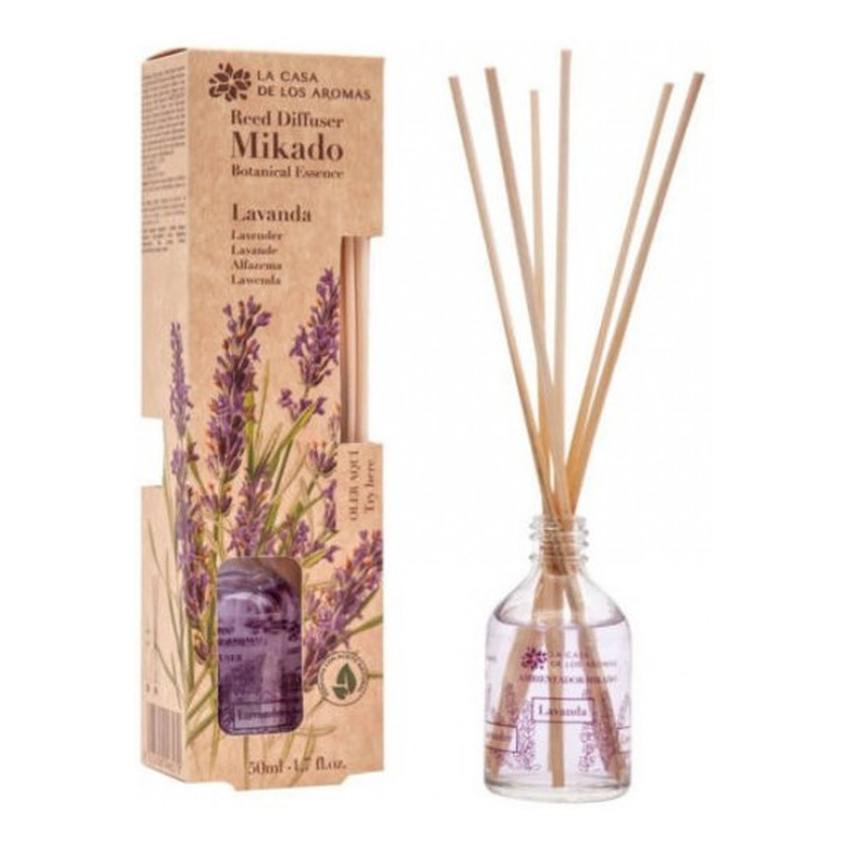 La Casa De Los Aromas Mikado Botanical Essence Olejek aromatyczny z patyczkami Lawenda 50ml