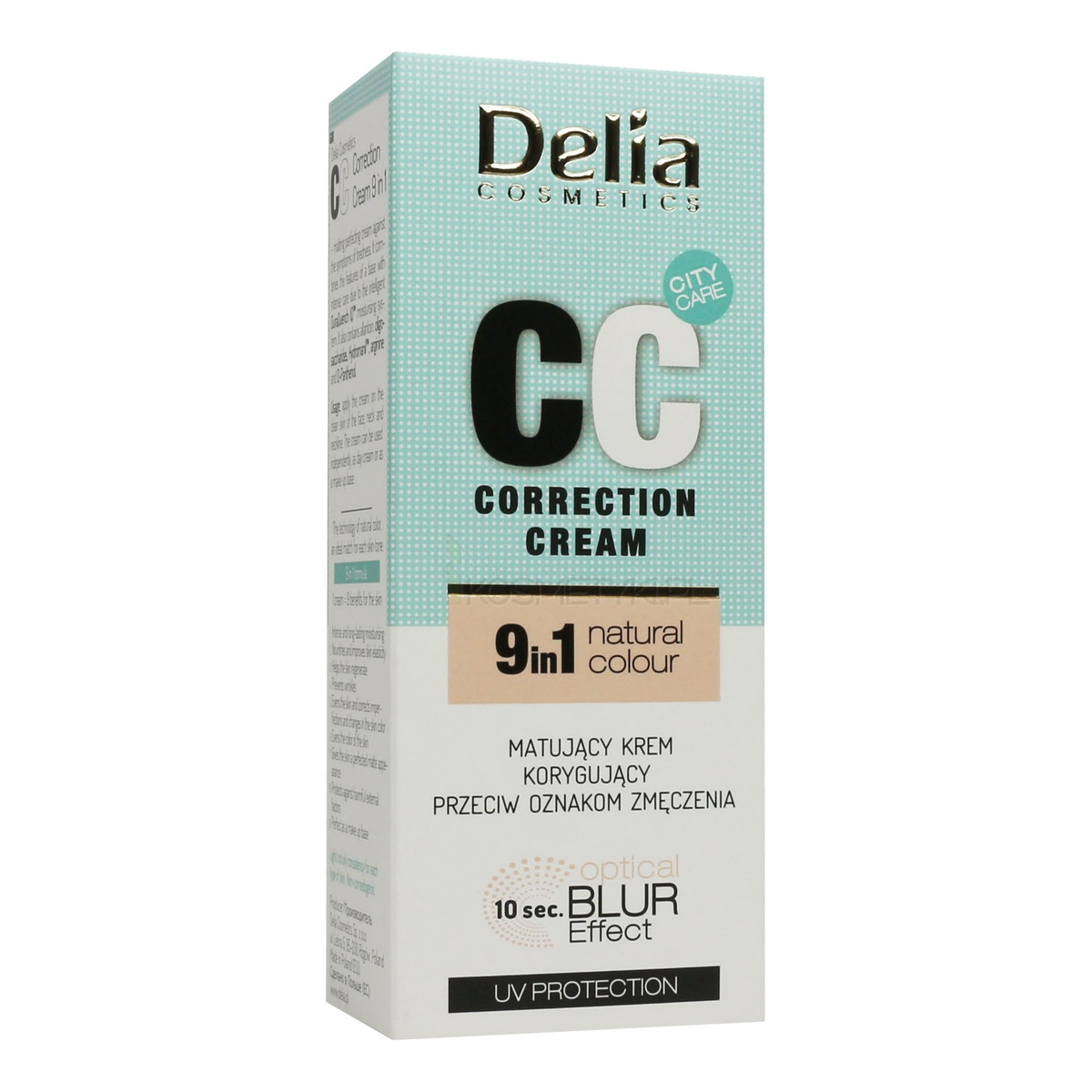 Delia Correction Cream 9 in 1 Natural Colour CC Matujący Krem Korygujacy Przeciw Oznakom Zmęczenia 30ml