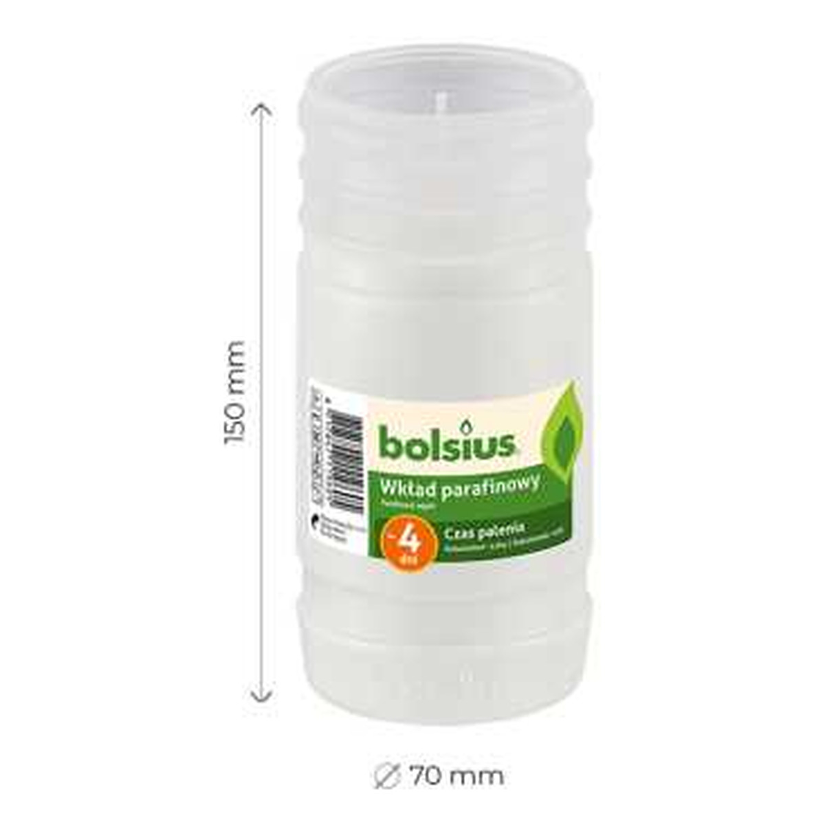 Bolsius WKLAD PARAFINOWY 4 DNI SZEROKI 12 sztuk