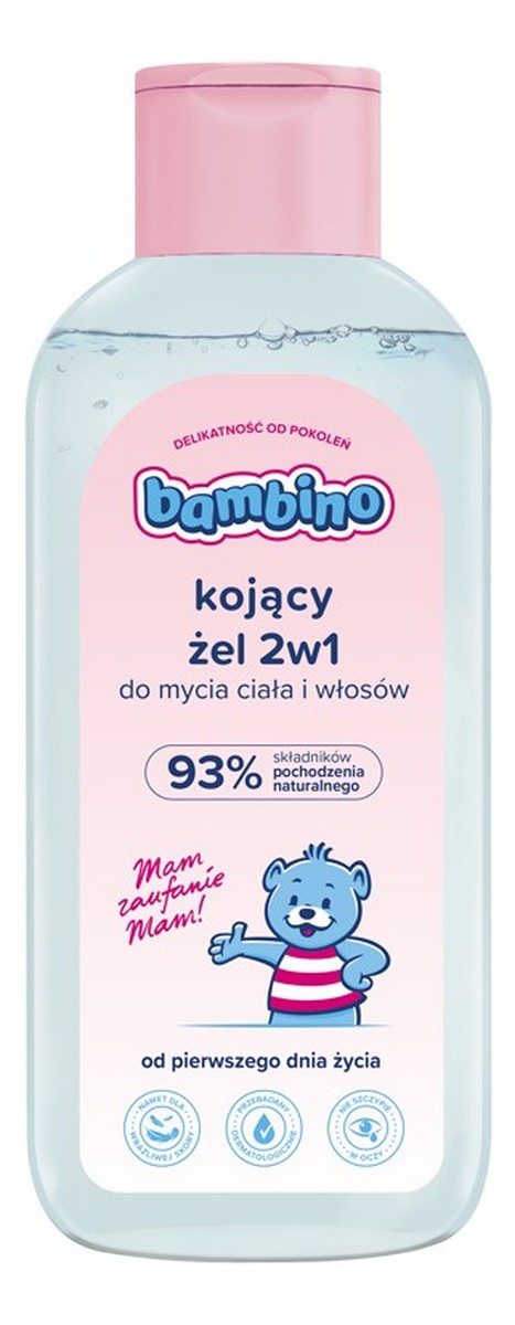 Kojący Żel 2w1 do mycia ciała i włosów dla niemowląt i dzieci