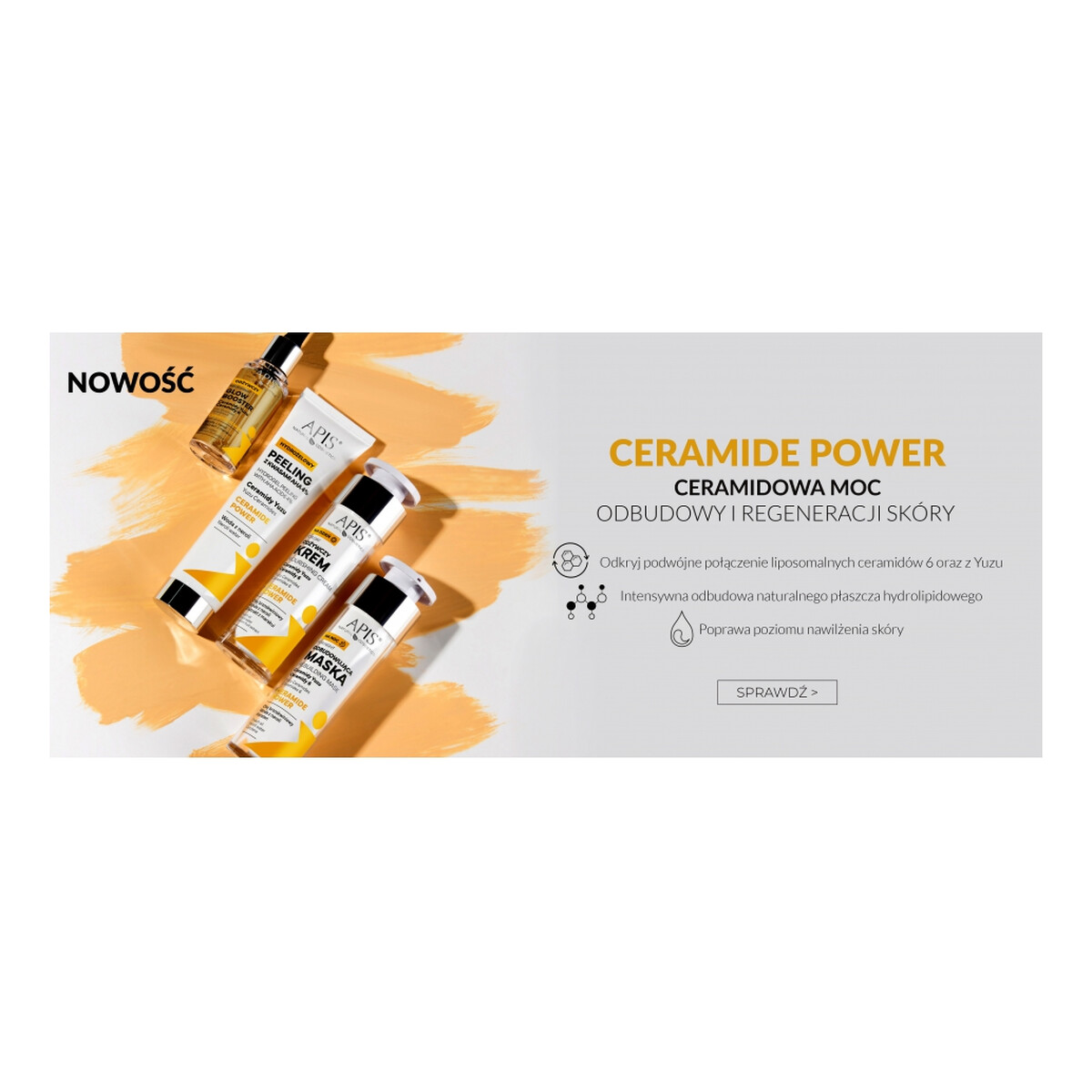 Apis Ceramide Power Hydrożelowy Peeling do twarzy z kwasami AHA 4% 100ml