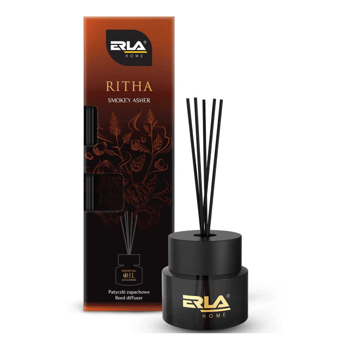 Erla Home Ritha patyczki zapachowe Smokey asher 100ml