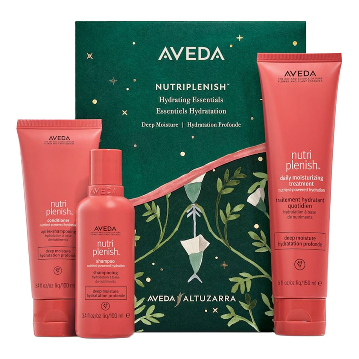 Aveda Nutriplenish Zestaw szampon do włosów 100ml + odżywka do włosów 100ml + odżywka bez spłukiwania 150ml