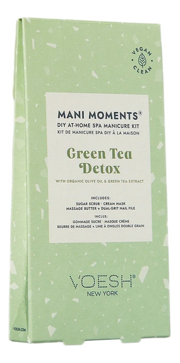 Zestaw do 3-etapowego manicure green tea detox