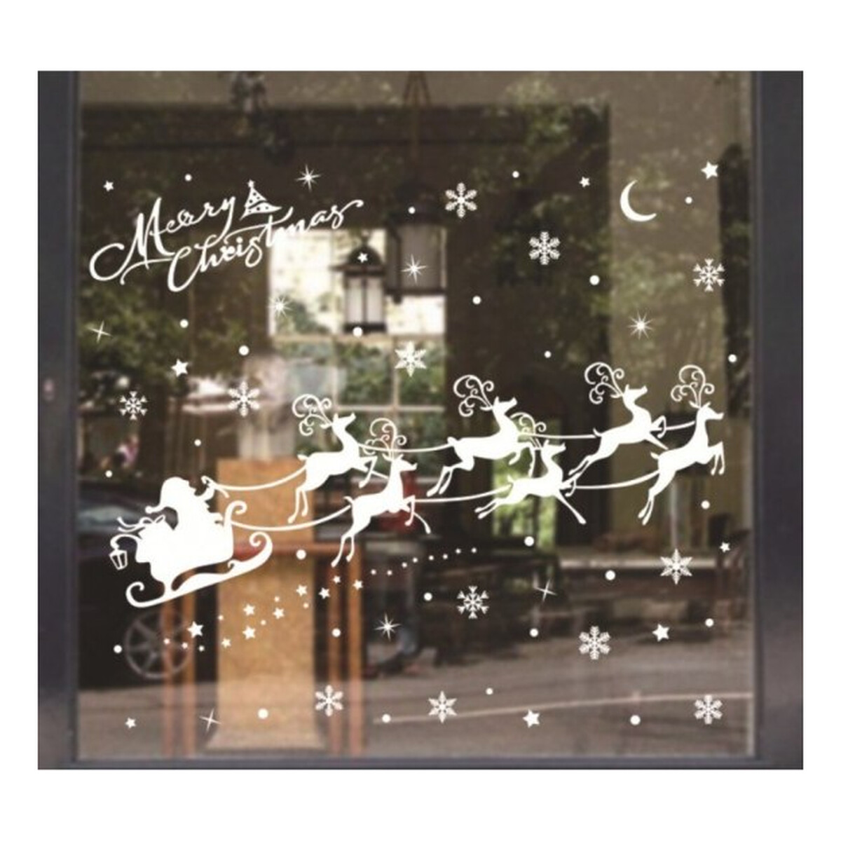 Ecarla Naklejki świąteczne na okno Boże Narodzenie
