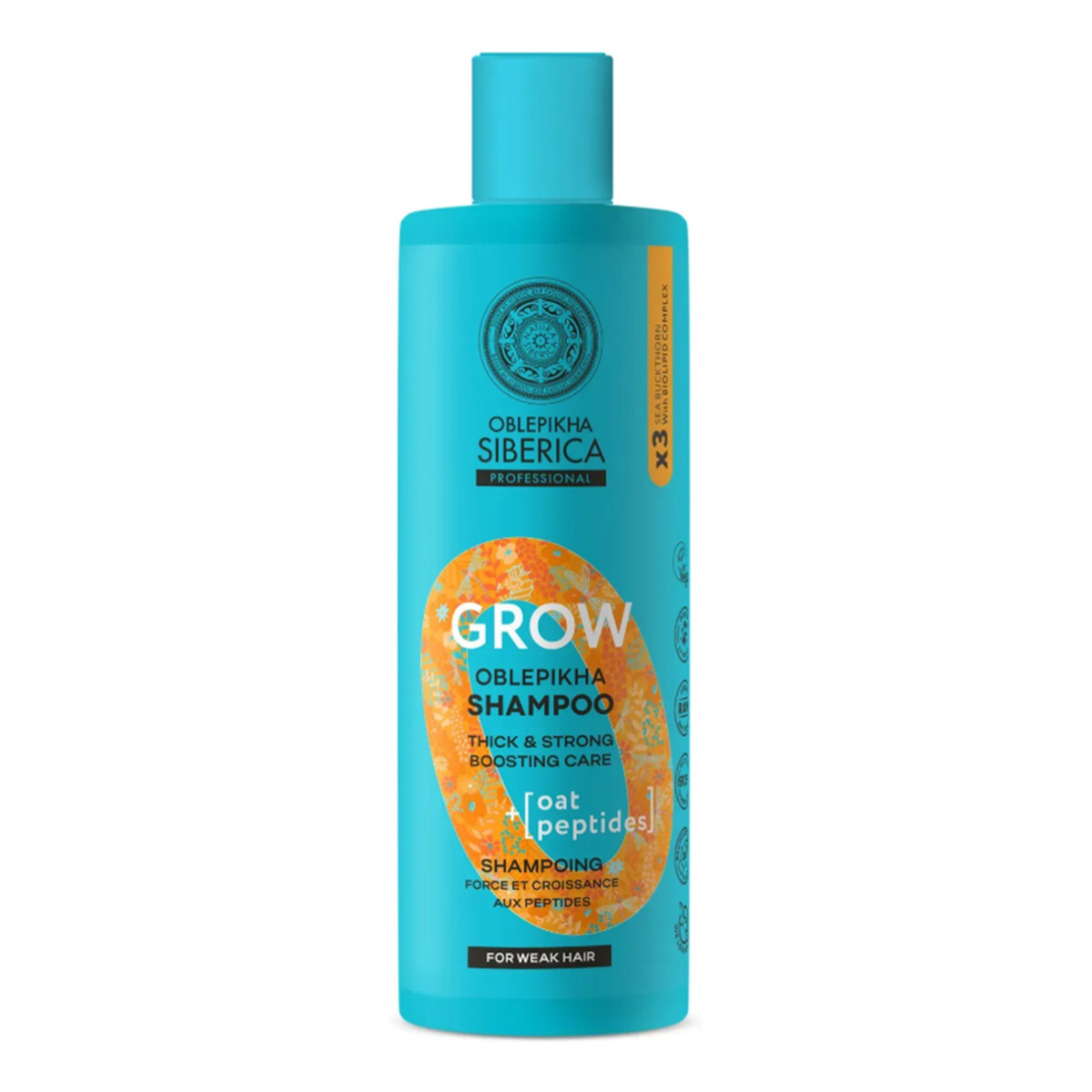 Natura Siberica Oblepikha grow szampon wzmacniający do włosów osłabionych 400ml