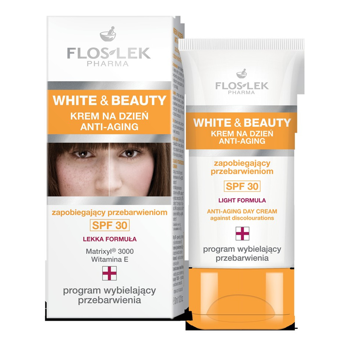 FlosLek White & Beauty Krem ANTI-AGING zapobiegiegający powstawaniu przebarwień SPF 30