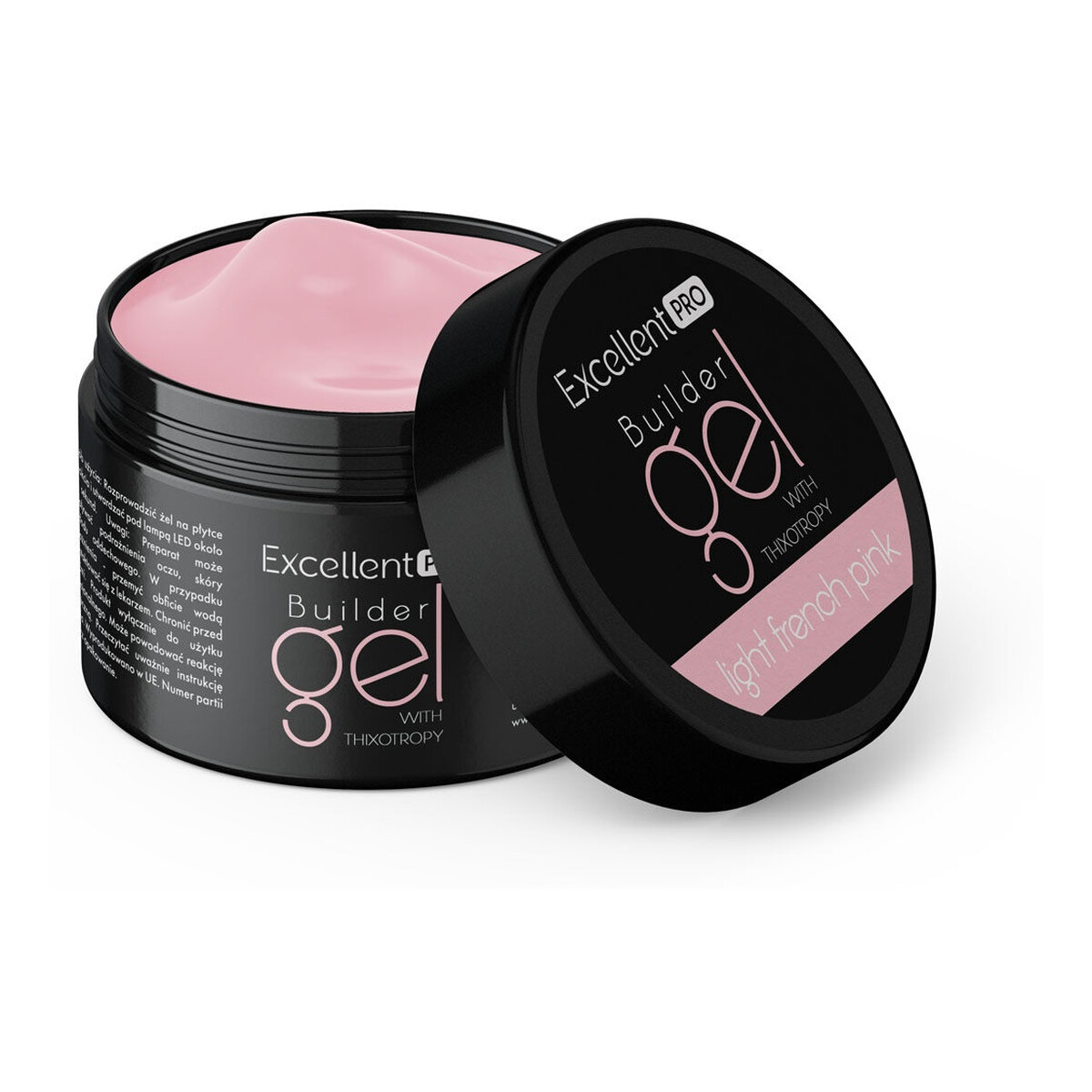 Excellent PRO Builder Gel With Thixotropy Żel budujący light french pink 15g