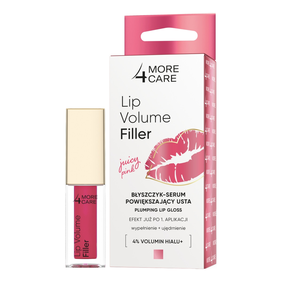 More4Care Lip volume filler błyszczyk-serum powiększający usta juicy pink 4.8g 4,8 g