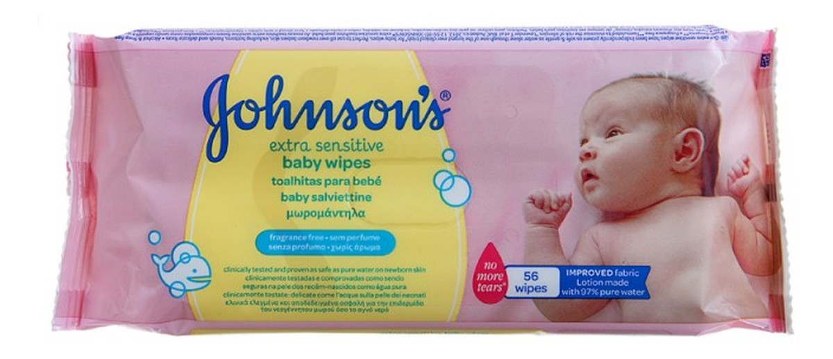 Wipes Extra Sensitive łagodne chusteczki oczyszczające dla niemowląt 56szt