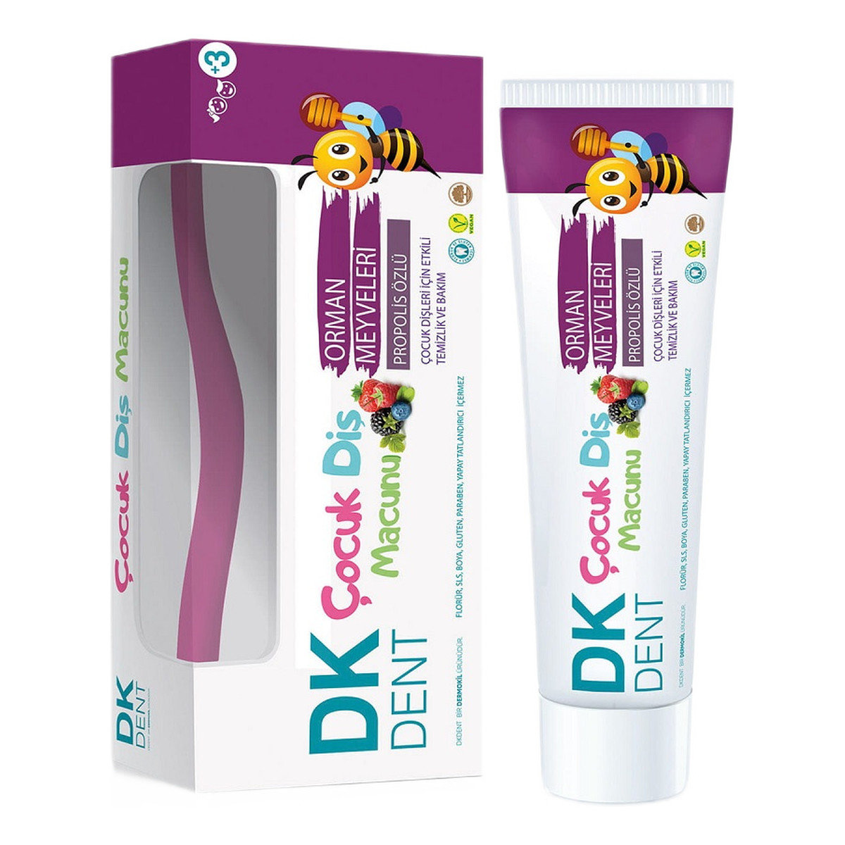 Dermokil Dk dent pasta do zębów dla dzieci owoce leśne 50ml + szczoteczka