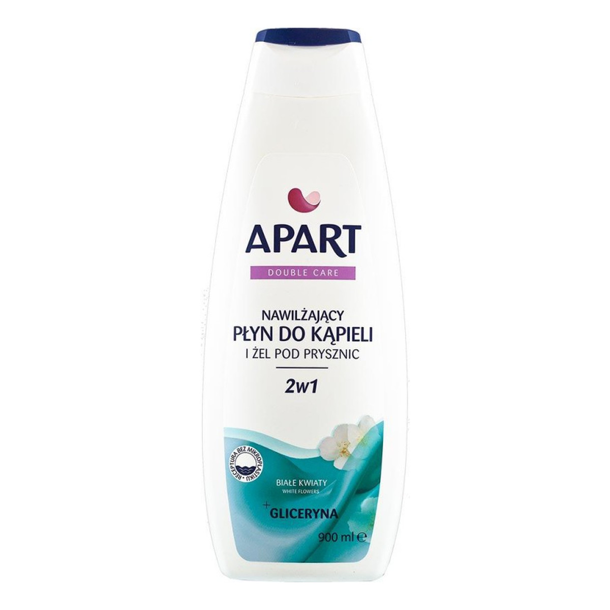 Apart Natural Double Care Płyn do Kąpieli + Żel pod Prysznic Białe Kwiaty 900ml