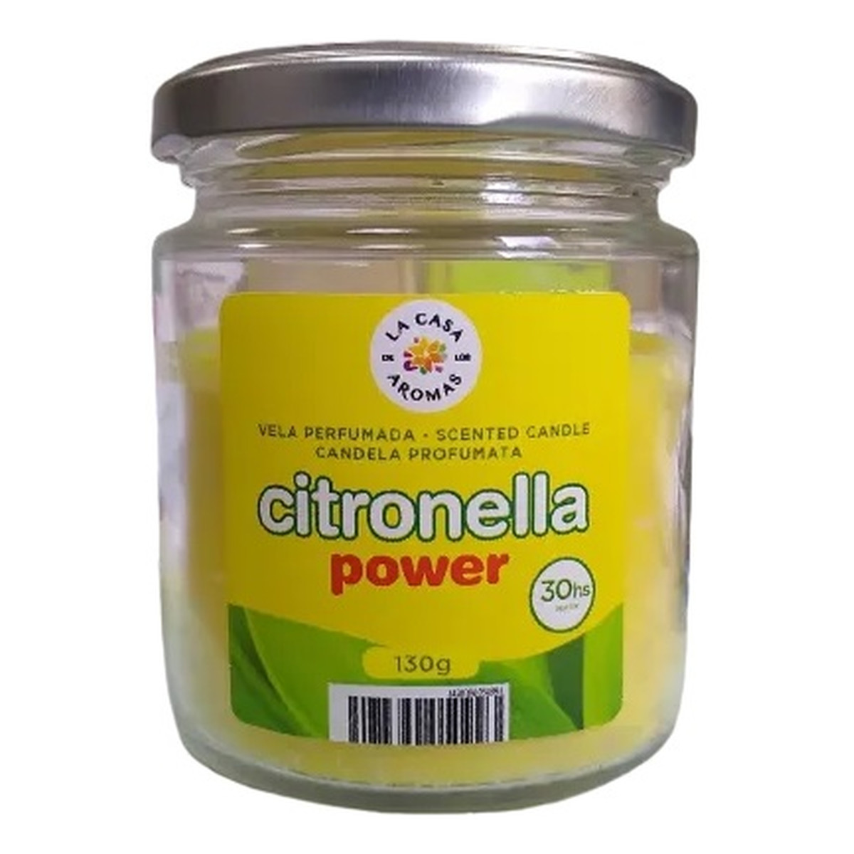 La Casa De Los Aromas Citronella świeca o zapachu trawy cytrynowej 130g