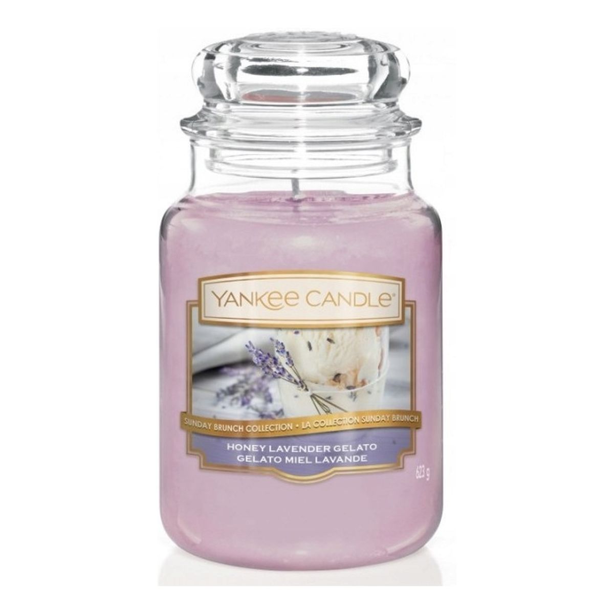 Yankee Candle Large Jar duża świeczka zapachowa Honey Lavender Gelato 623g