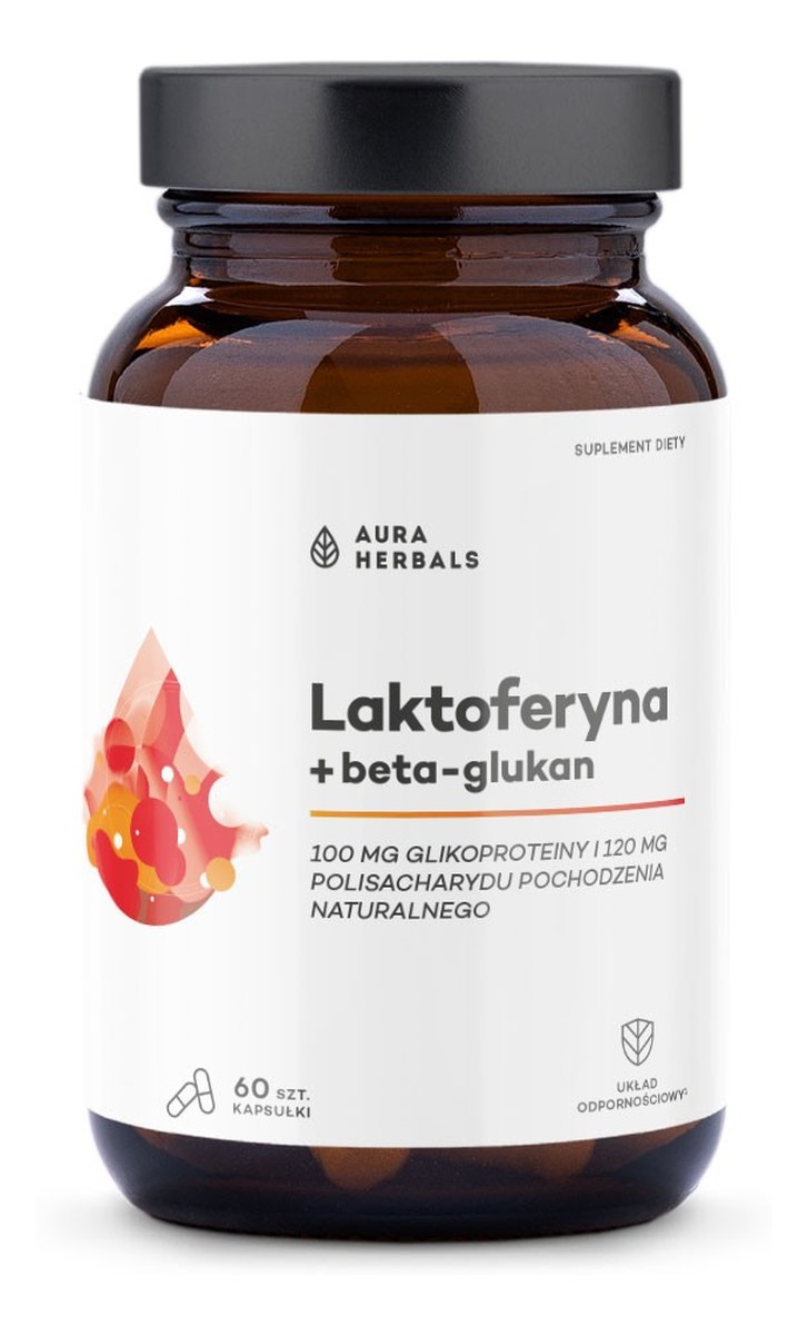 Aura laktoferyna + beta-glukan kapsułki 60szt