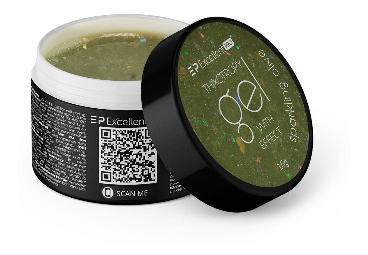 Żel budujący sparkling olive