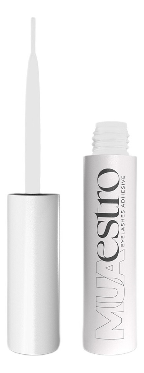 Muaestro klej do kępek rzęs z pędzelkiem biały