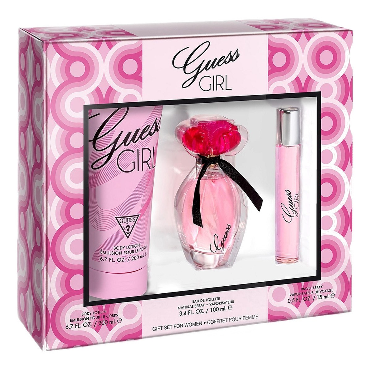 Guess Girl Zestaw woda toaletowa spray 100ml + woda toaletowa spray 15ml + balsam do ciała 200ml