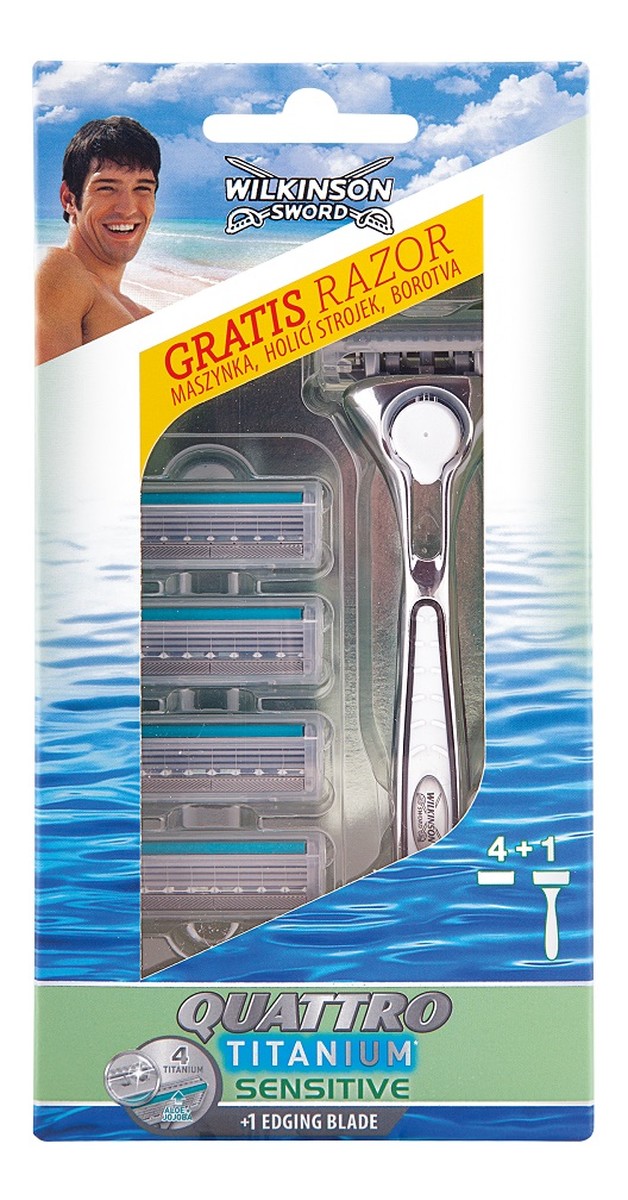 Maszynka do golenia z wymiennymi ostrzami 1szt + wkłady 4szt