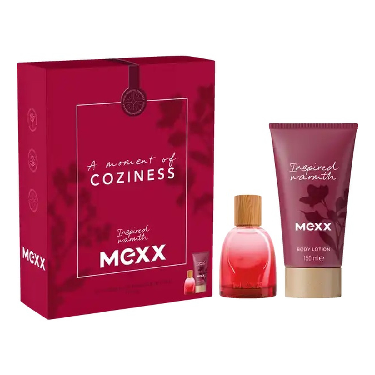 Mexx Inspired Warmth Woman Zestaw woda perfumowana spray 30ml + balsam do ciała 150ml