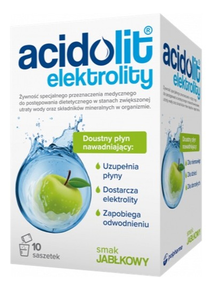 Elektrolity preparat nawadniający o smaku jabłkowym 10 saszetek