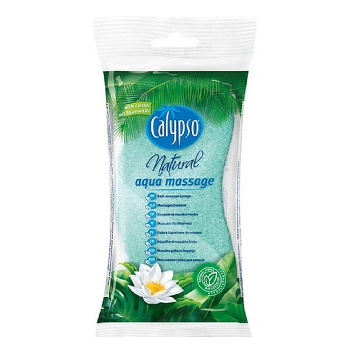 Calypso Natural Aqua Massage Celulozowa Gąbka Do Mycia i Masażu Ciała