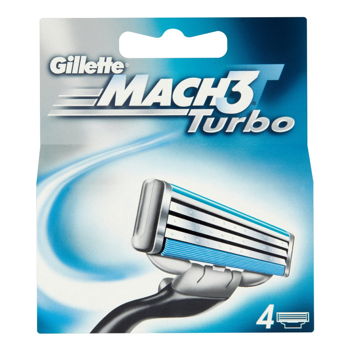 Gillette Mach3 Turbo Wkłady Do Maszynki Wymienne Ostrza 4szt.
