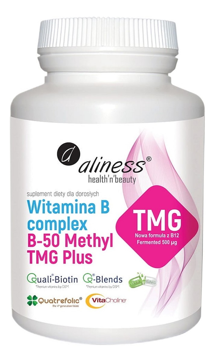 Witamina b complex b-50 methyl tmg plus suplement diety 100 kapsułek