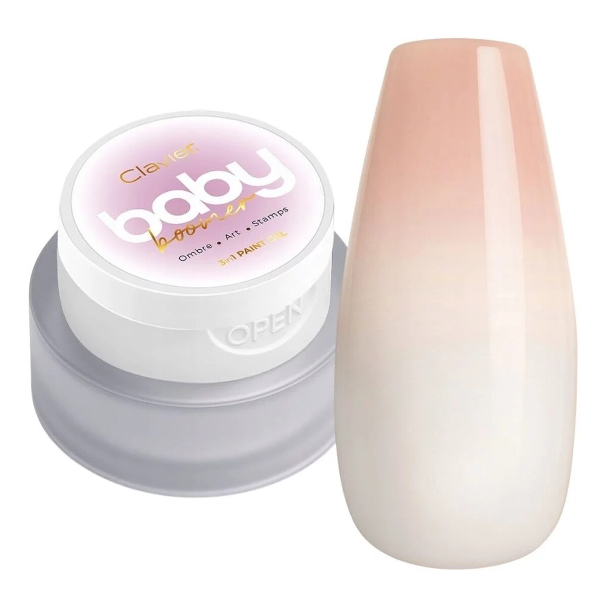 Clavier Baby Boomer Ombre żel do paznokci 3w1 3g