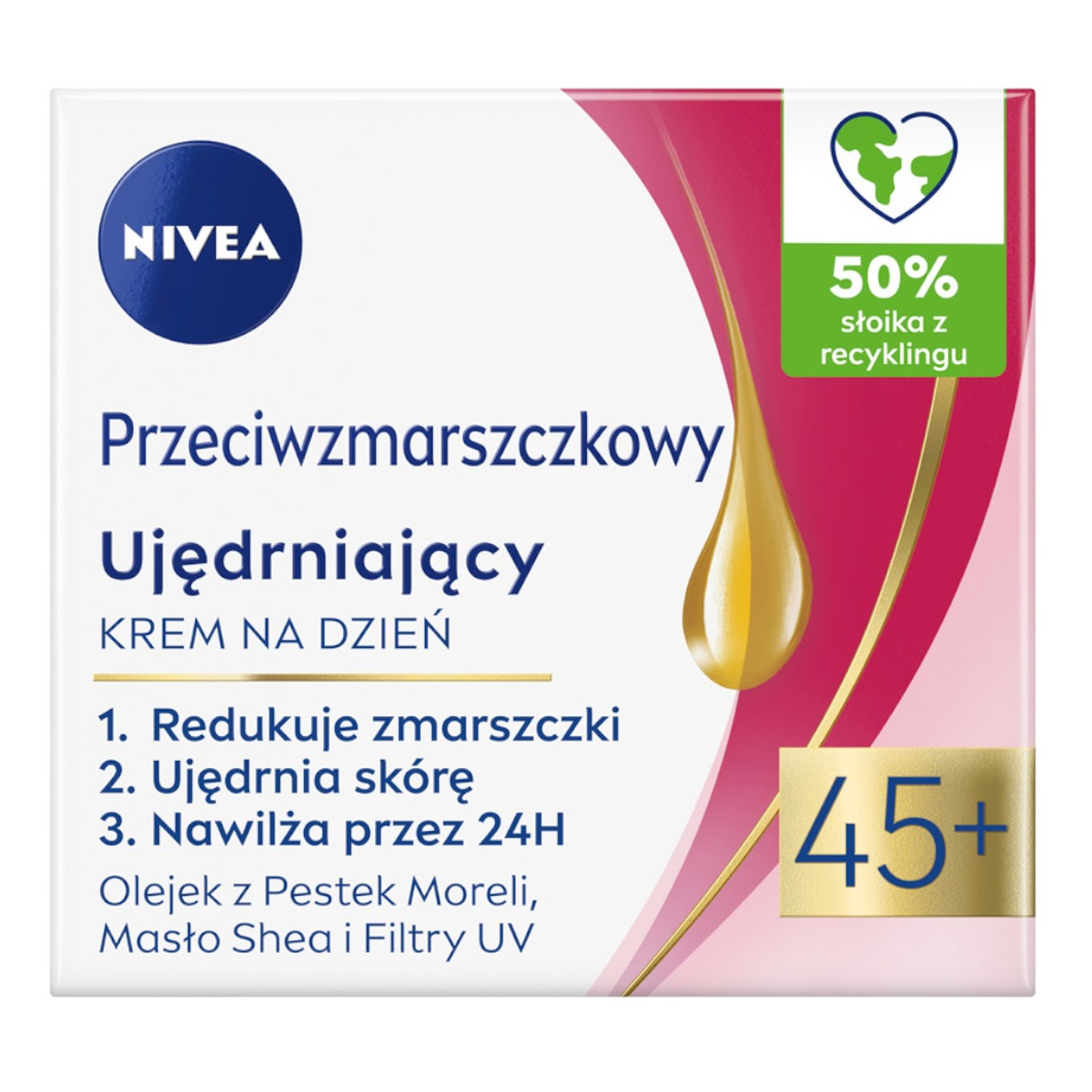 Nivea Krem na dzień 45+ Przeciwzmarszczkowy + Ujędrniający 50ml
