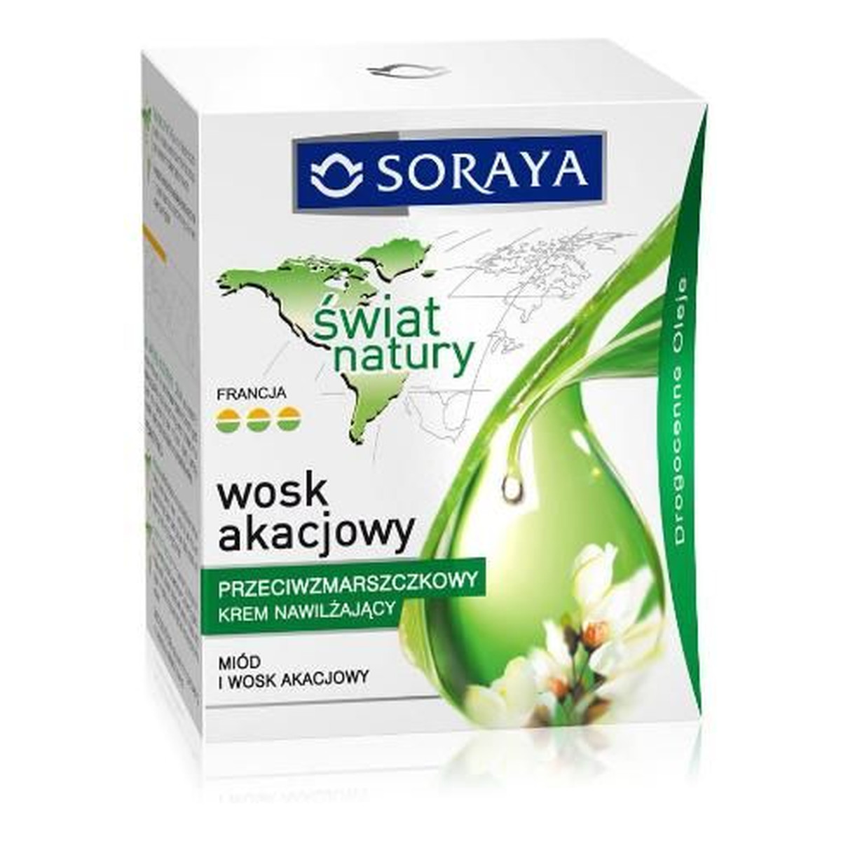 Soraya Wosk Akacjowy i Miód Świat Natury Nawilżający Krem Przeciwzmarszczkowy 50ml