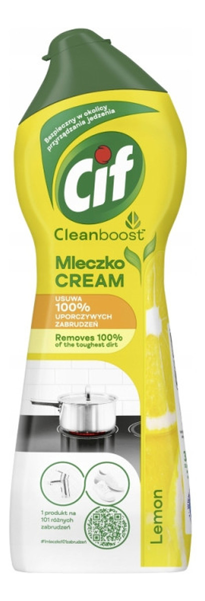 mleczko z mikrokryształkami do czyszczenia powierzchni Lemon